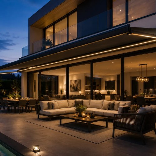 Home - Terralux Grand Terralux Grand elektrisch zonnescherm van 6 bij 3 meter voor een royaal terras